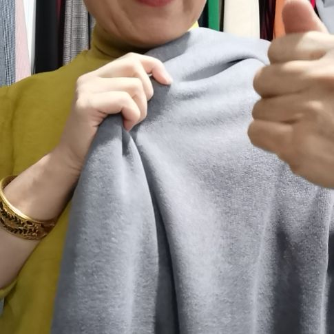 醋酸天丝羊绒烟灰色1.2米