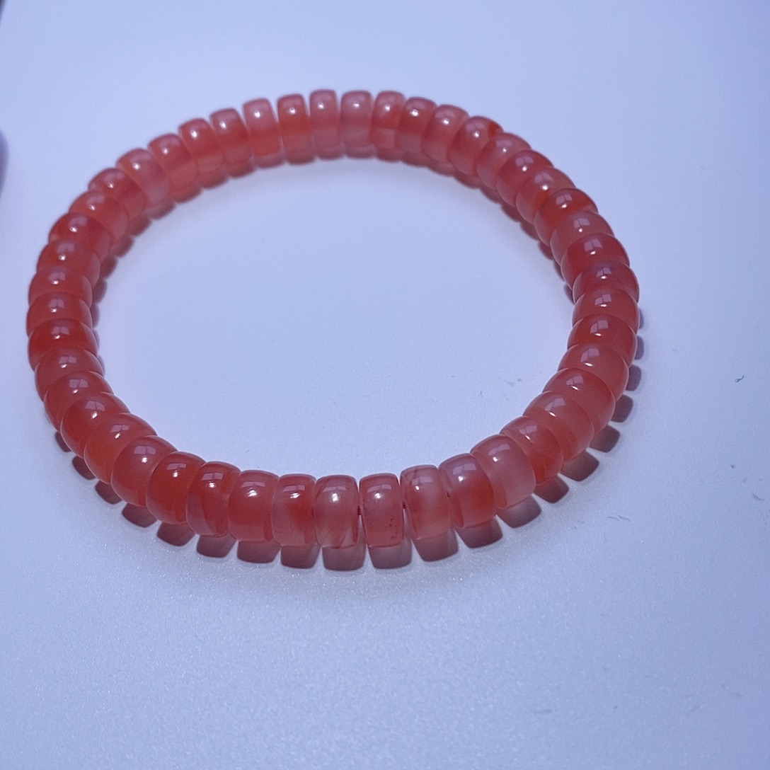 南红玛瑙未镶嵌手串卡7.3