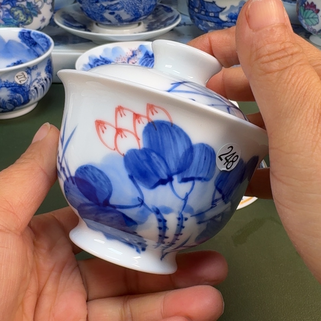 陶瓷景德镇纯手绘茶具圆圆296