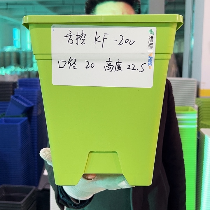 正品方盆口20高22白色6只带托