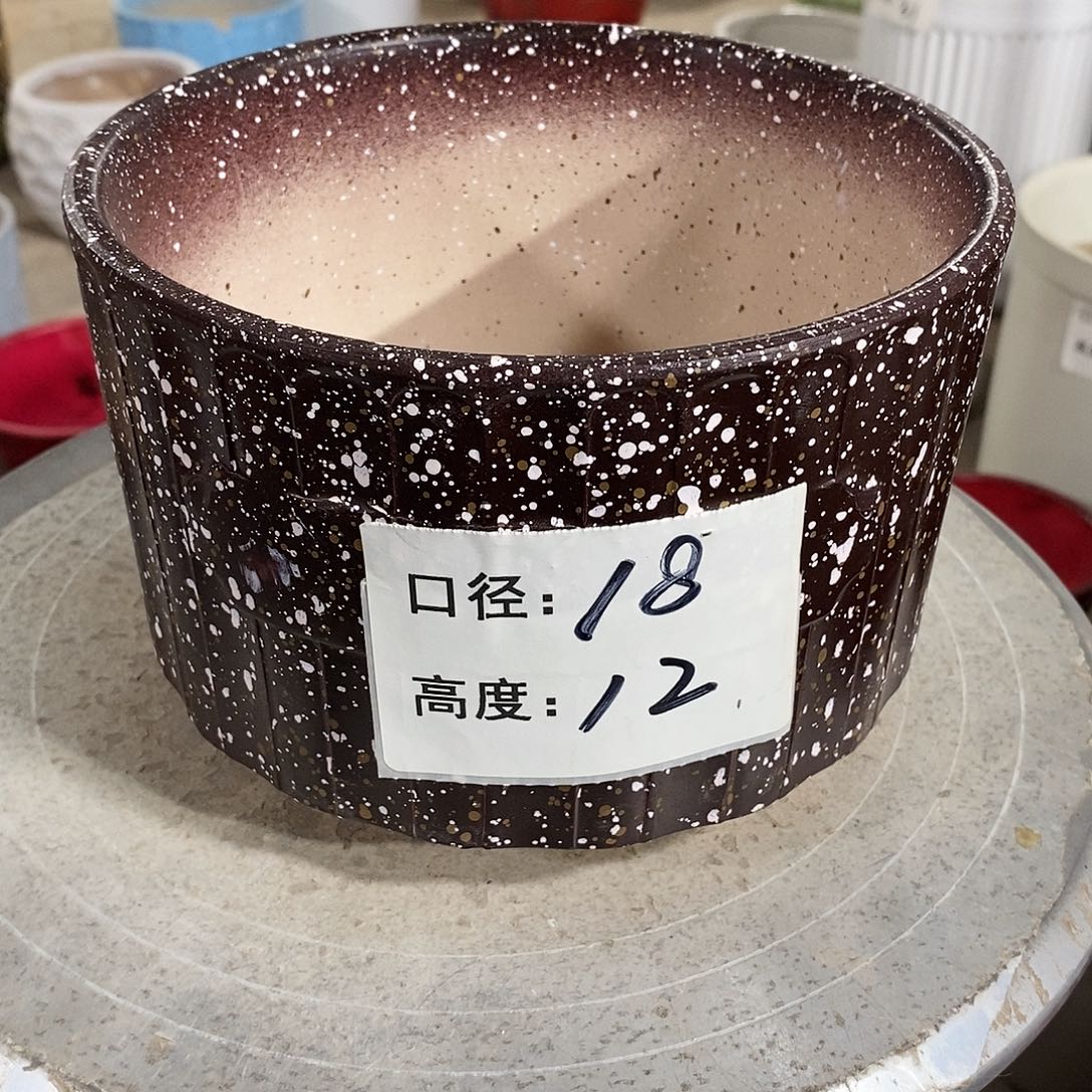 【闪购商品】陶瓷微瑕花盆-026-1个咖啡