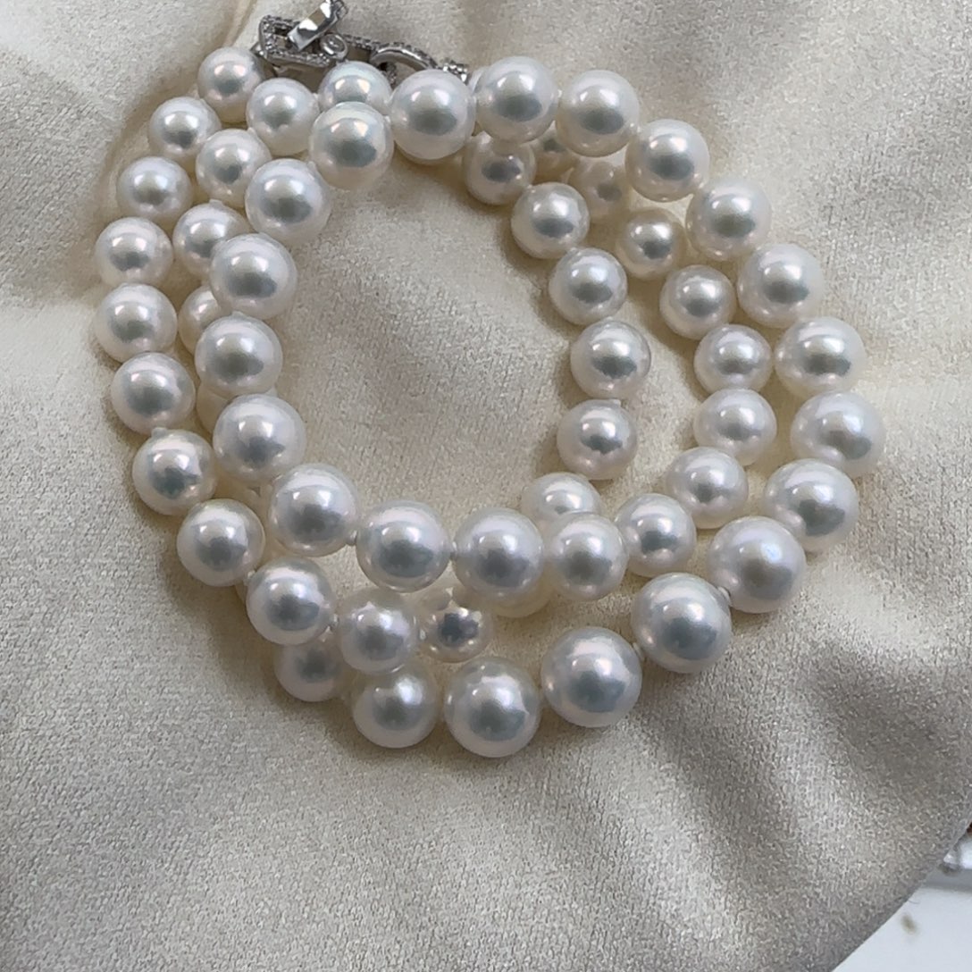 项链淡水珍珠银S925镶嵌