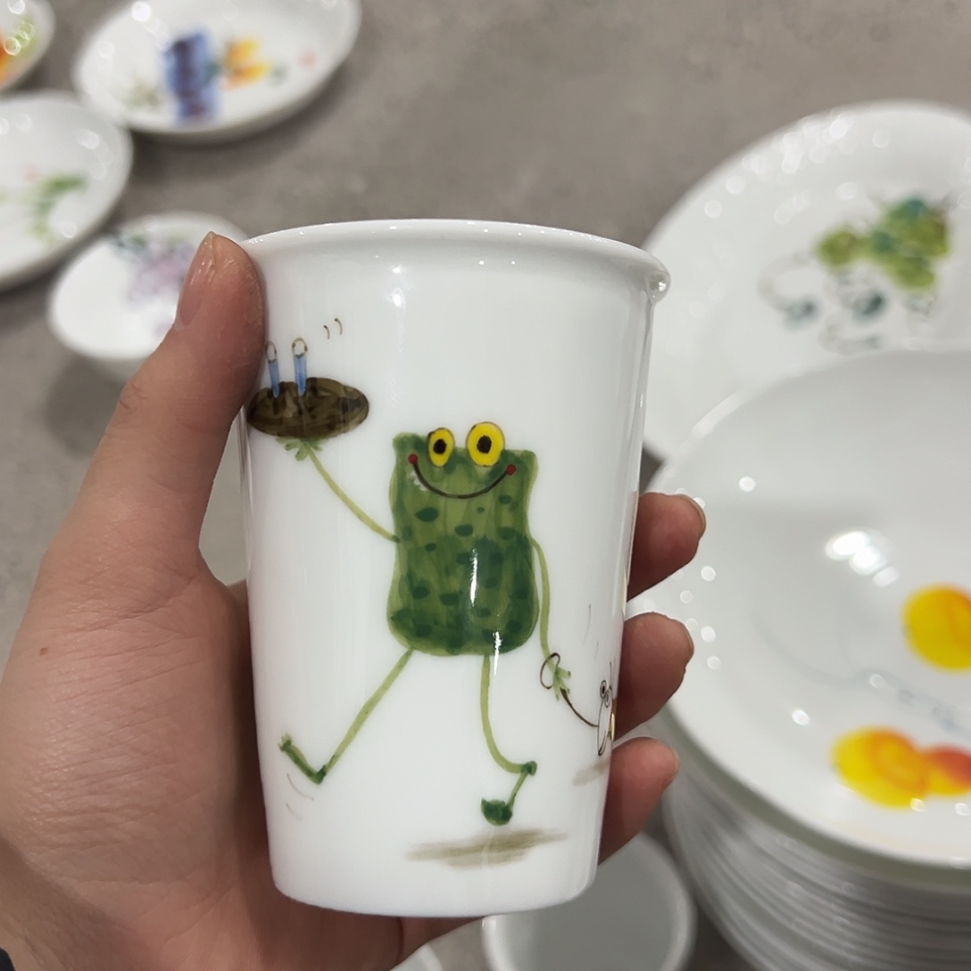 手绘高温瓷可乐杯