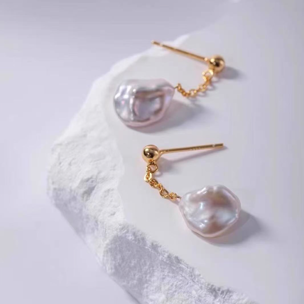 花瓣巴洛克925银耳线超级百搭款