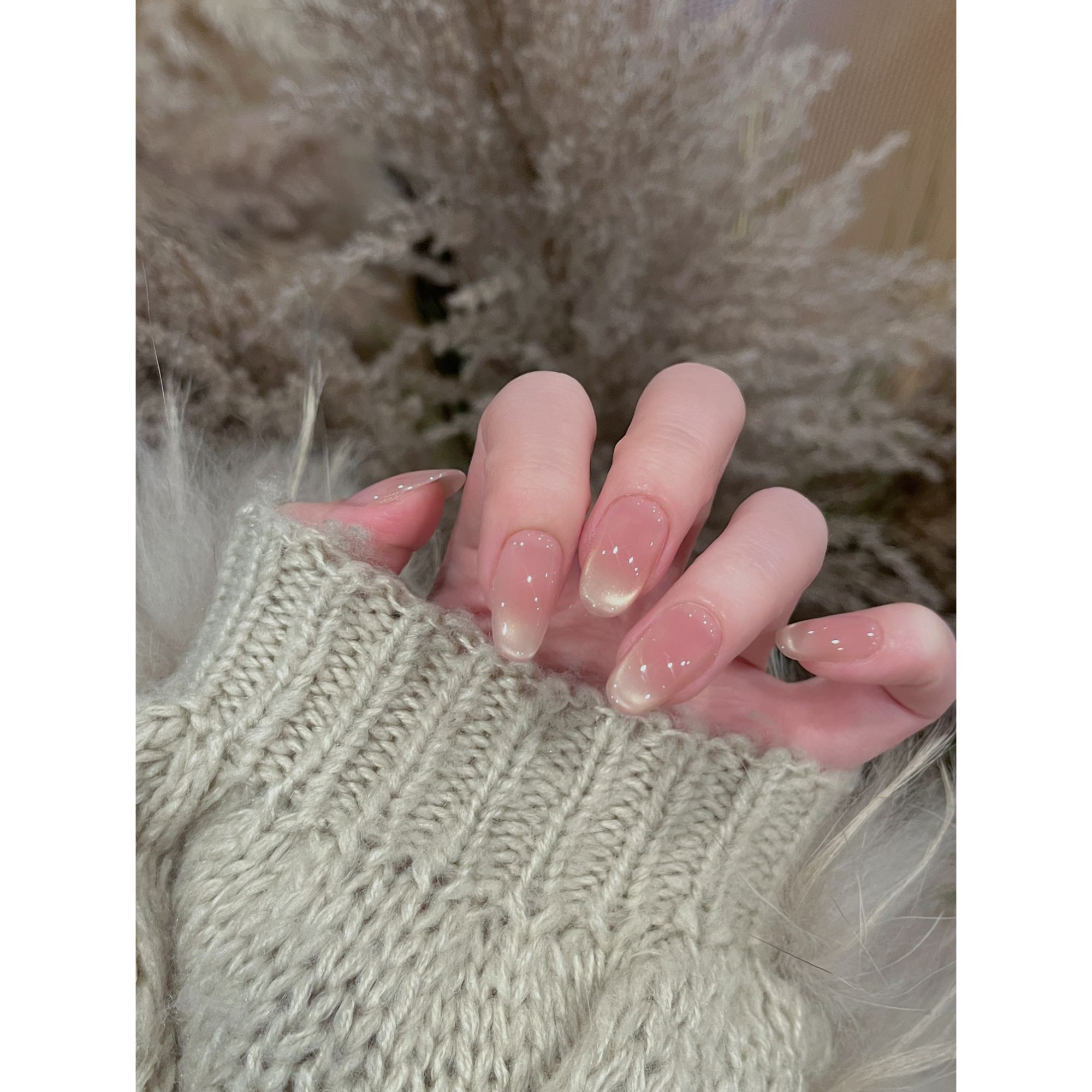 茉哉CC【白茶清欢】纯手工拆卸穿戴甲A5083