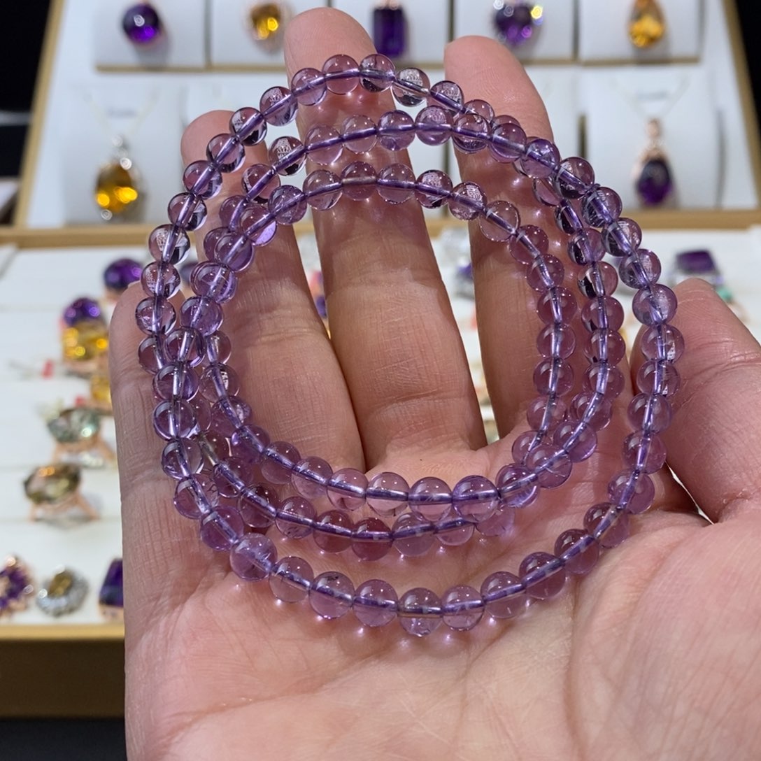 紫晶手链未镶嵌手串