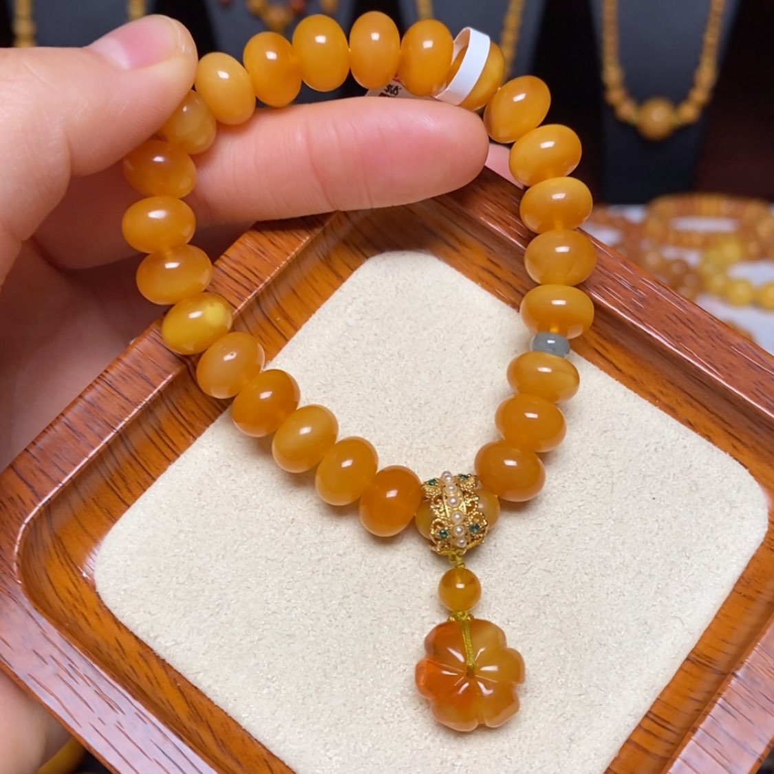 【闪购商品】未镶嵌蜜蜡手链手串