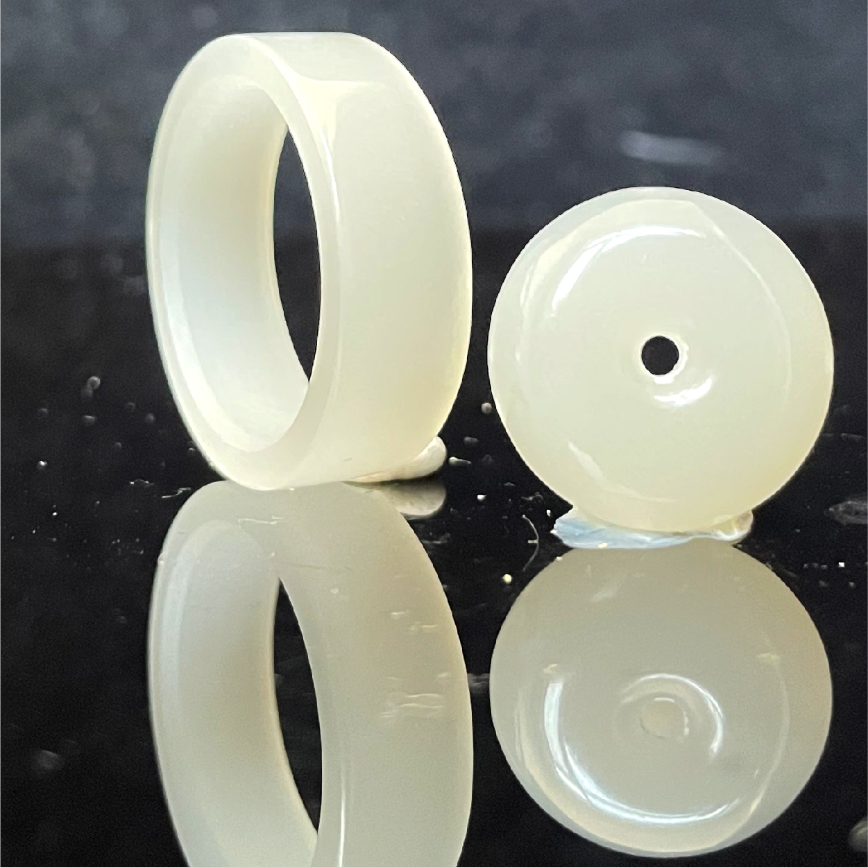 玛瑙指环素圈平安扣组合内直径20.03mm