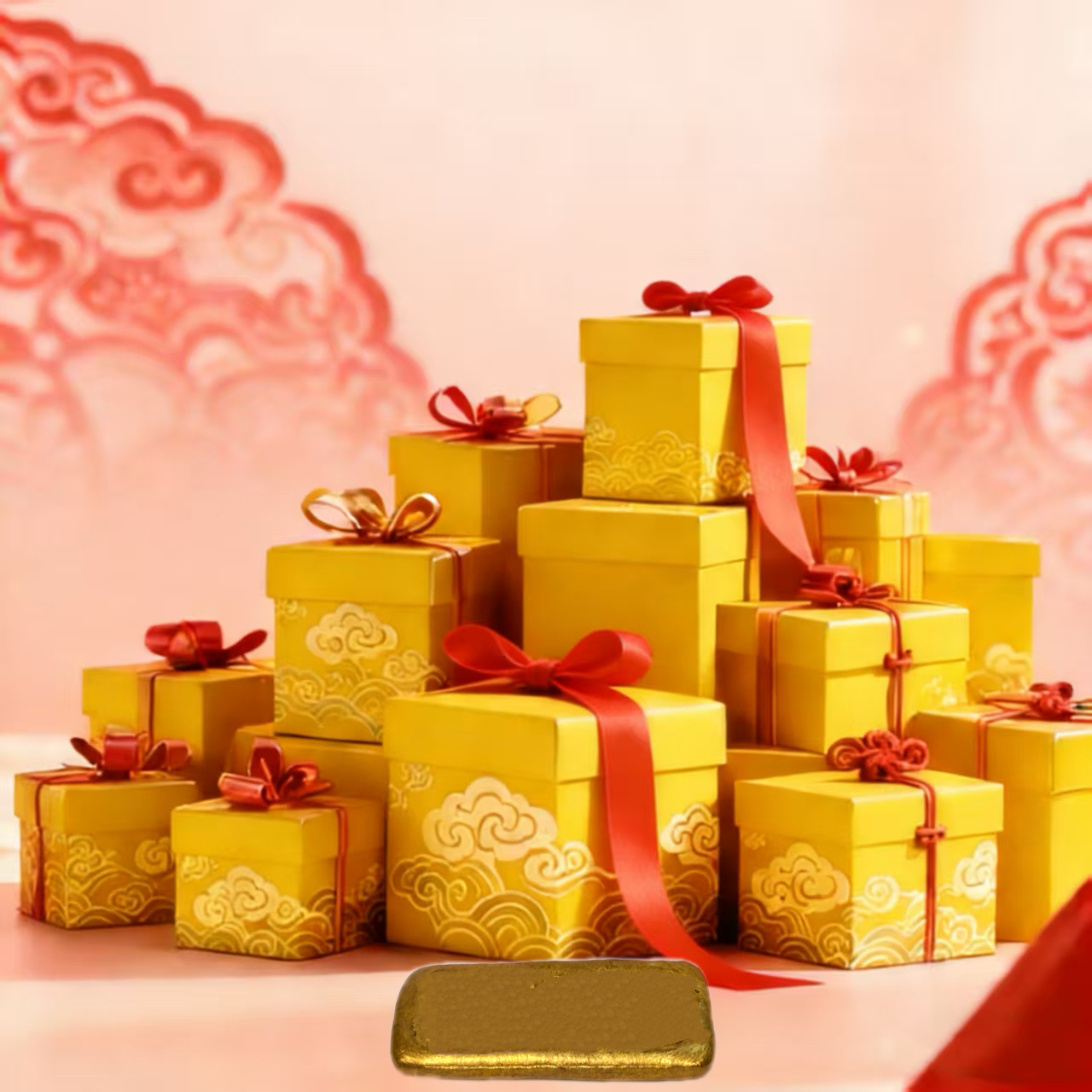 雪涧源创春节风格轻职风精美礼盒挂件-K919