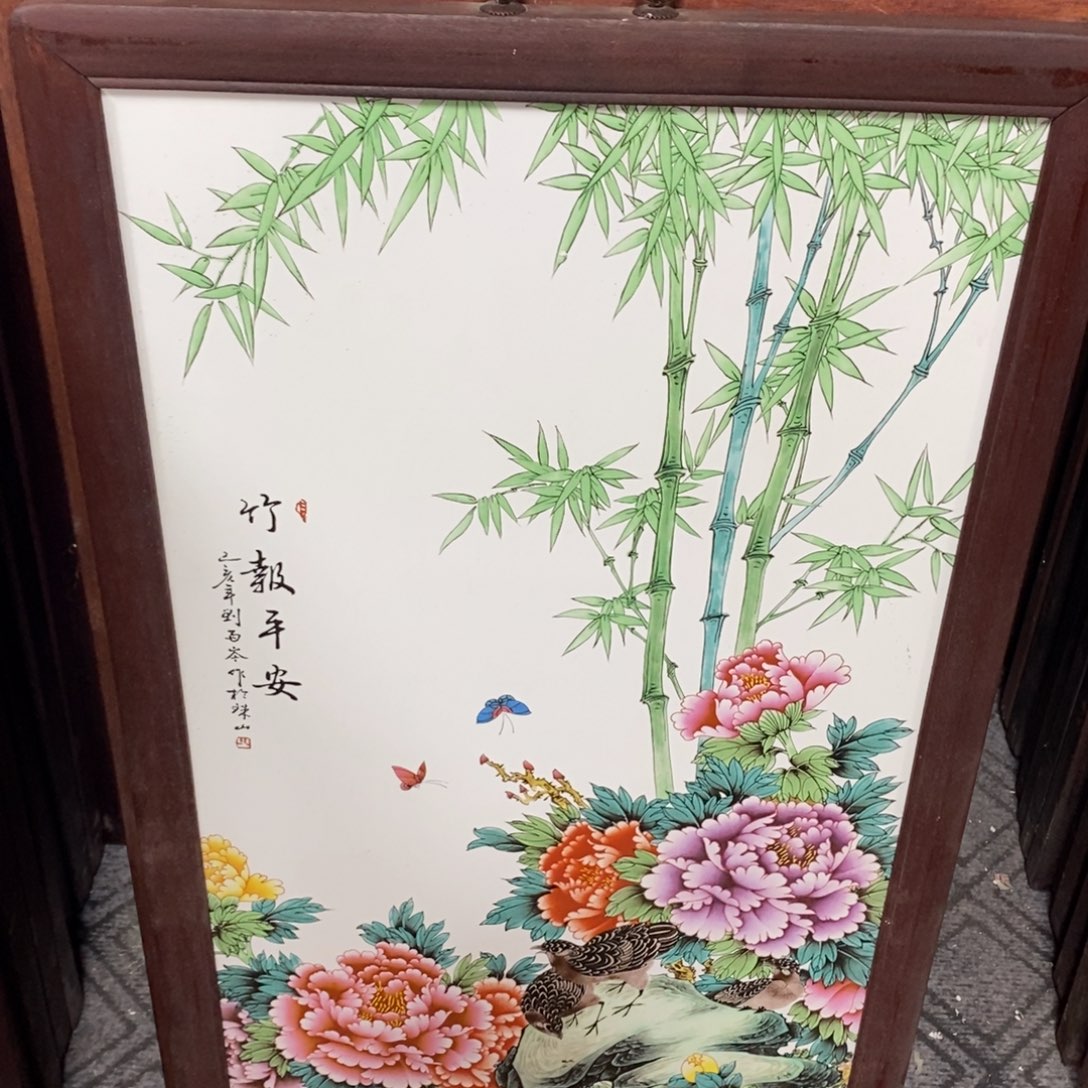 瓷片86*46 景德镇瓷板画柴窑烧制