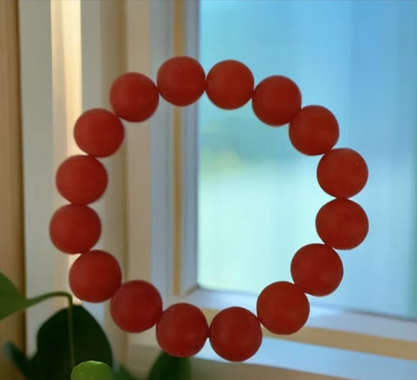 【武总甄选】天然血疗石高端14mm手串