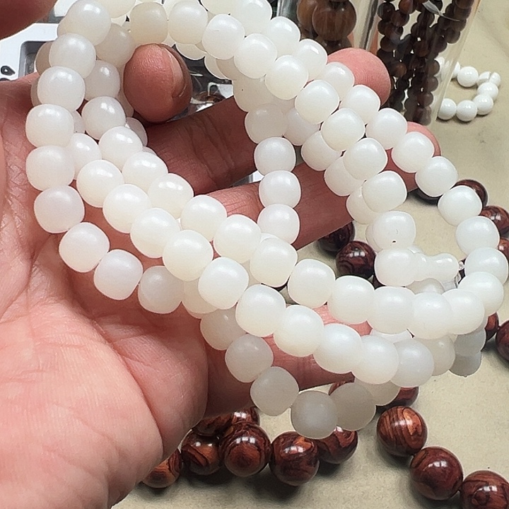 白玉菩提吊坠玉化2769