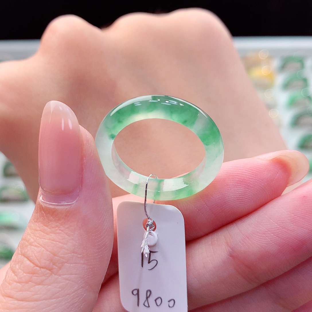 翡翠戒指未镶嵌15号