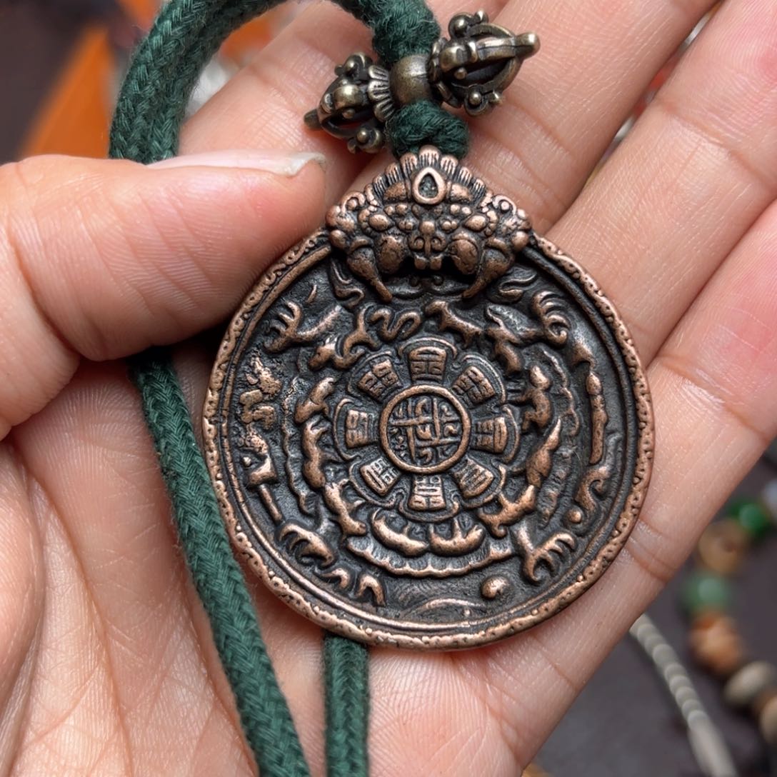 铜星月菩提项链吊坠