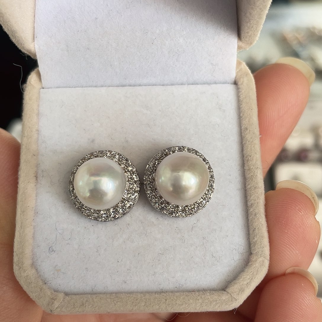 合金耳饰淡水珍珠