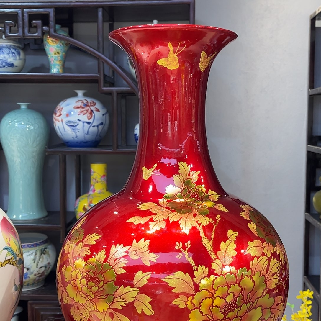 石***榴陶景德镇陶瓷55公分一个