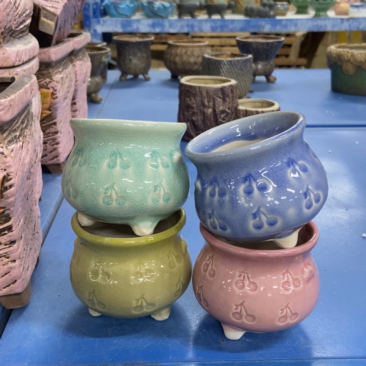 陶瓷花盆单场满9.9发8*7.5