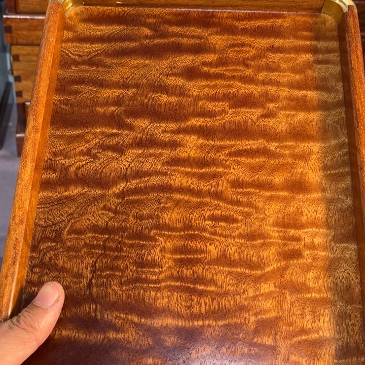 木缅甸花梨独板托盘