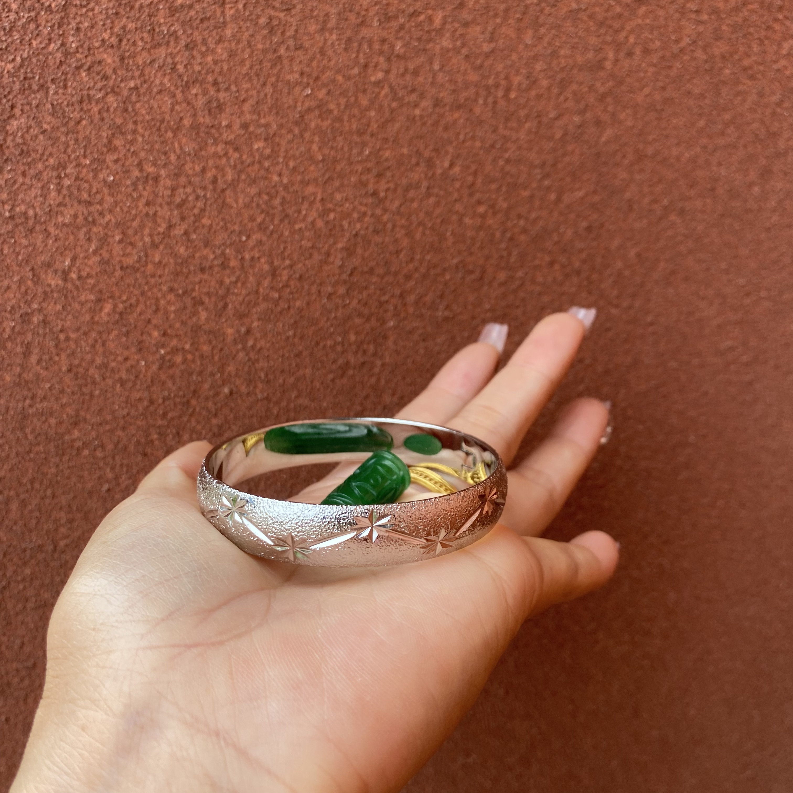 283-精工磨砂星星手镯