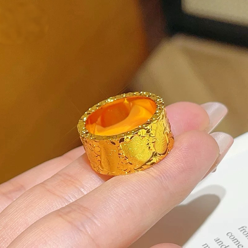 足银戒指 三面碎冰冰吉言戒指