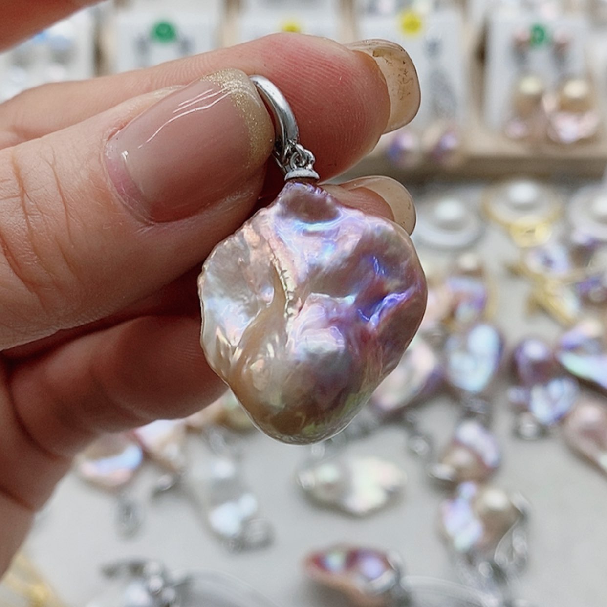 【闪购商品】淡水珍珠耳饰银S925镶嵌