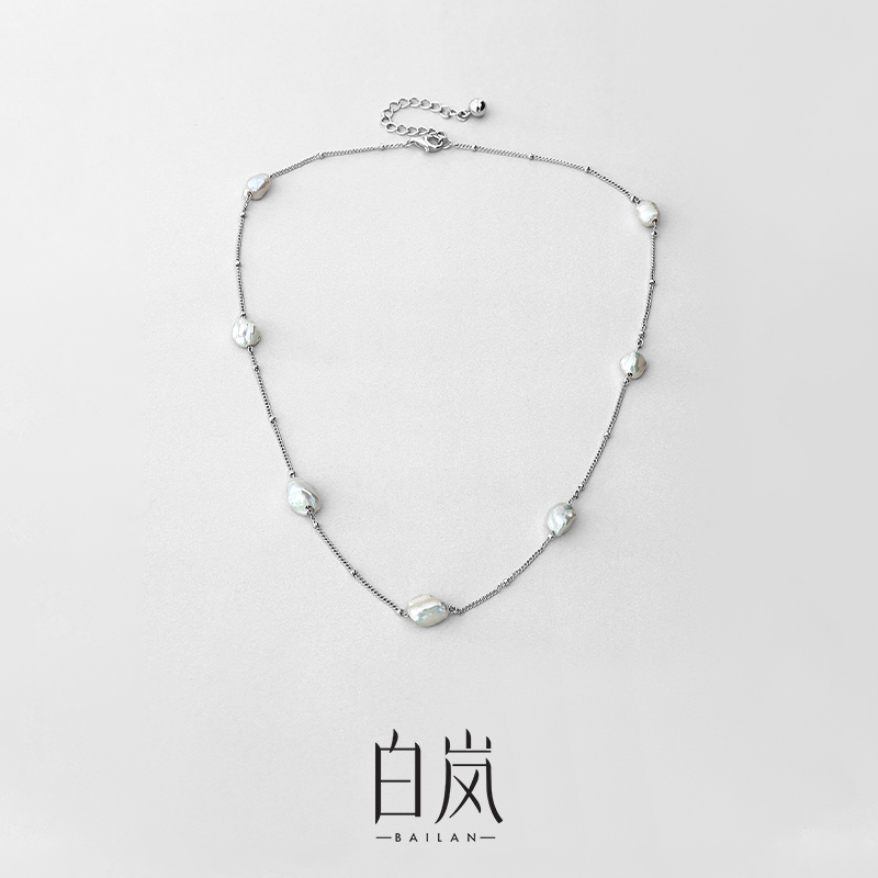 白岚淡水keshi珍珠项链女轻奢锁骨链气质时尚XL3845-多样性发一
