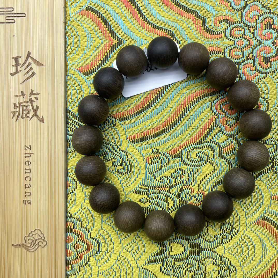 增香沉香木【渝木文玩】12mm手串A33