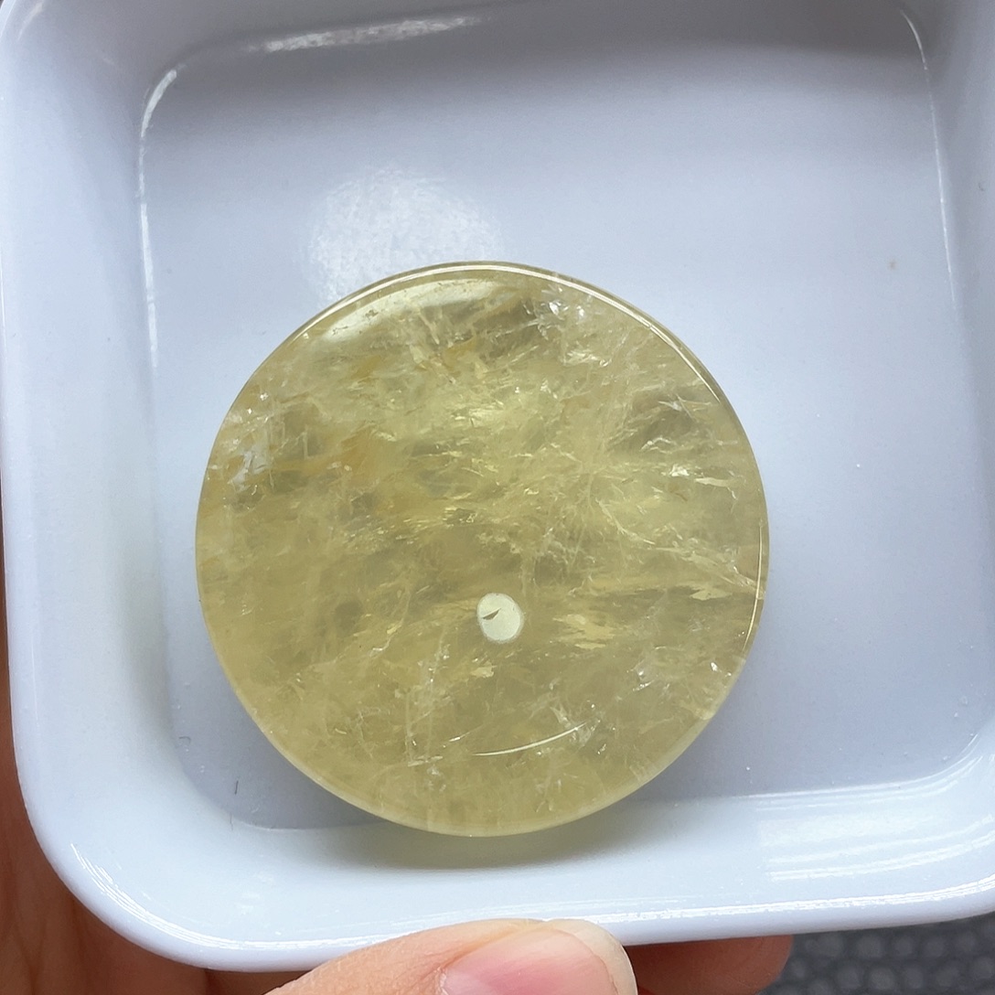 珠宝半成品未镶嵌水晶16黄水晶盘