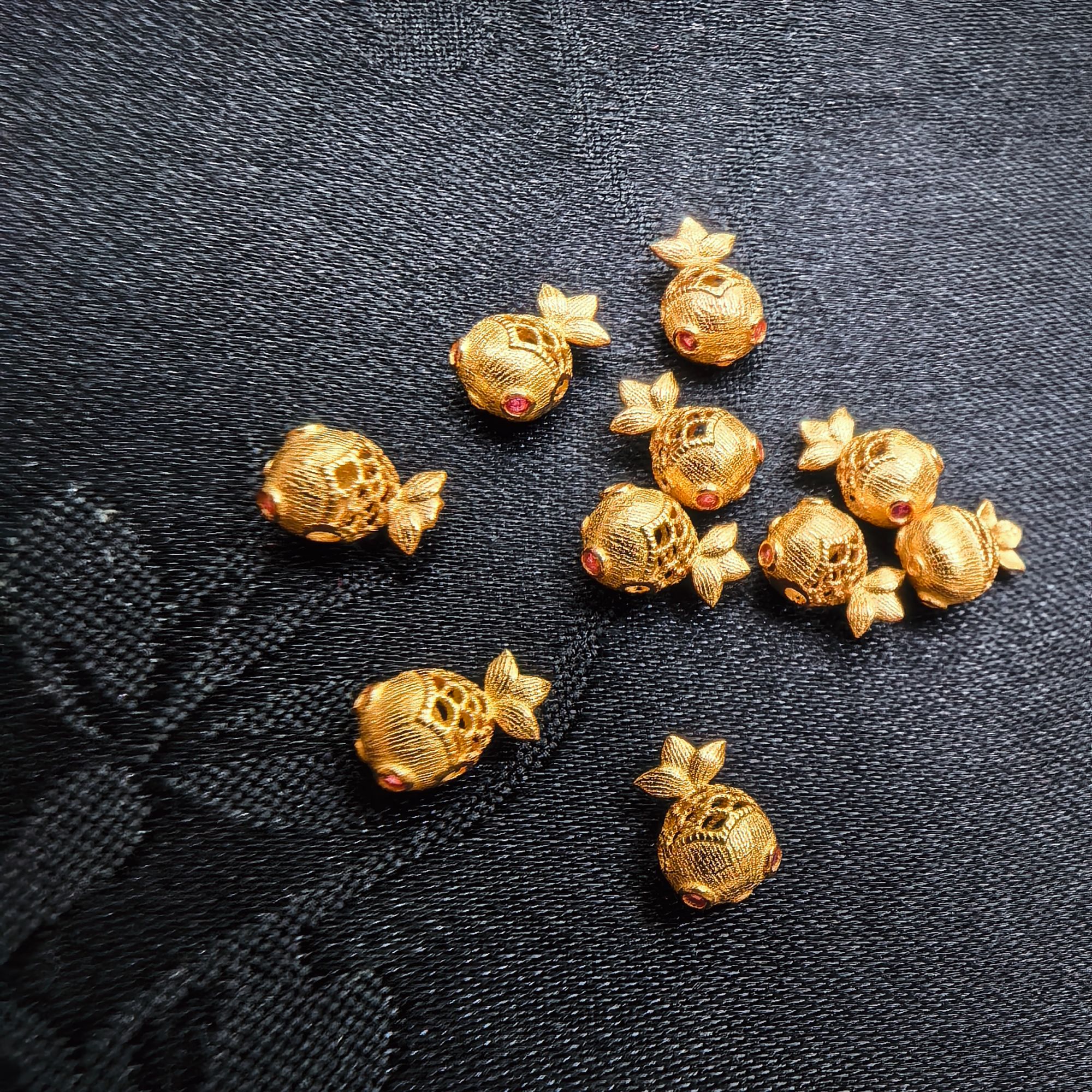 925银银制品 Y099银饰diy搭配镂空小金鱼（两个起拍）银