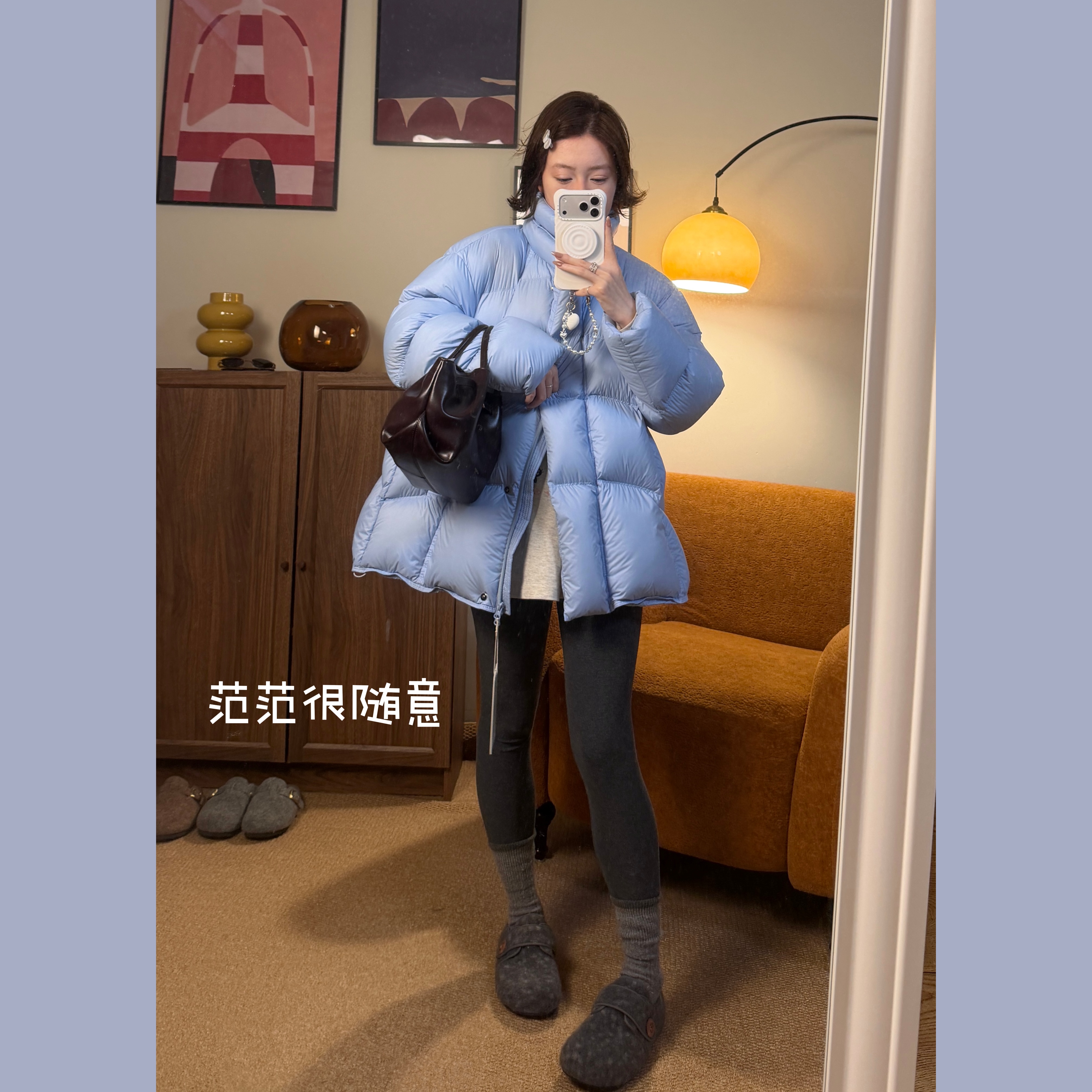 江南风中长款一手长糖果puff加绒加厚云朵泡芙气质羽绒服 637