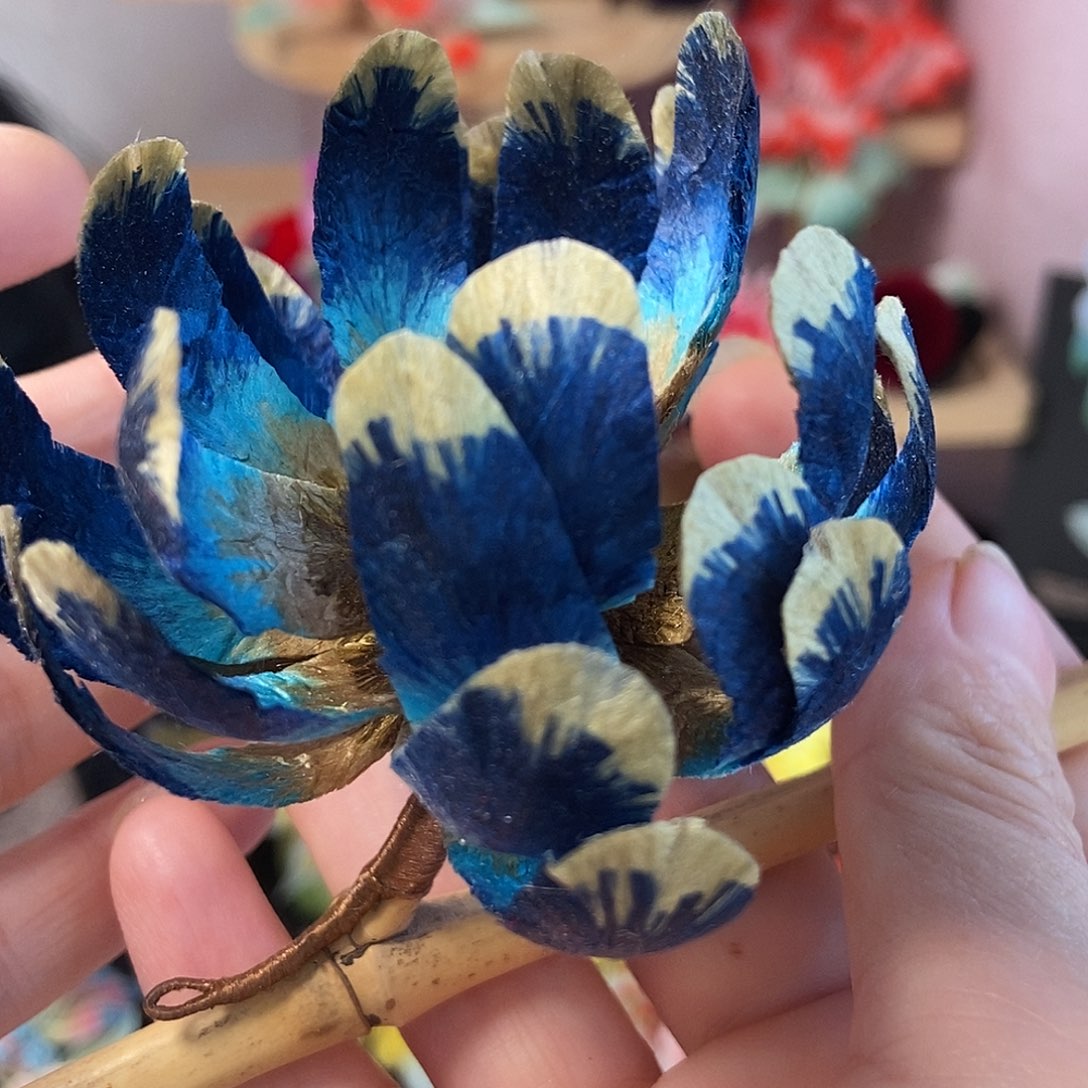 非遗绒花菊花发簪