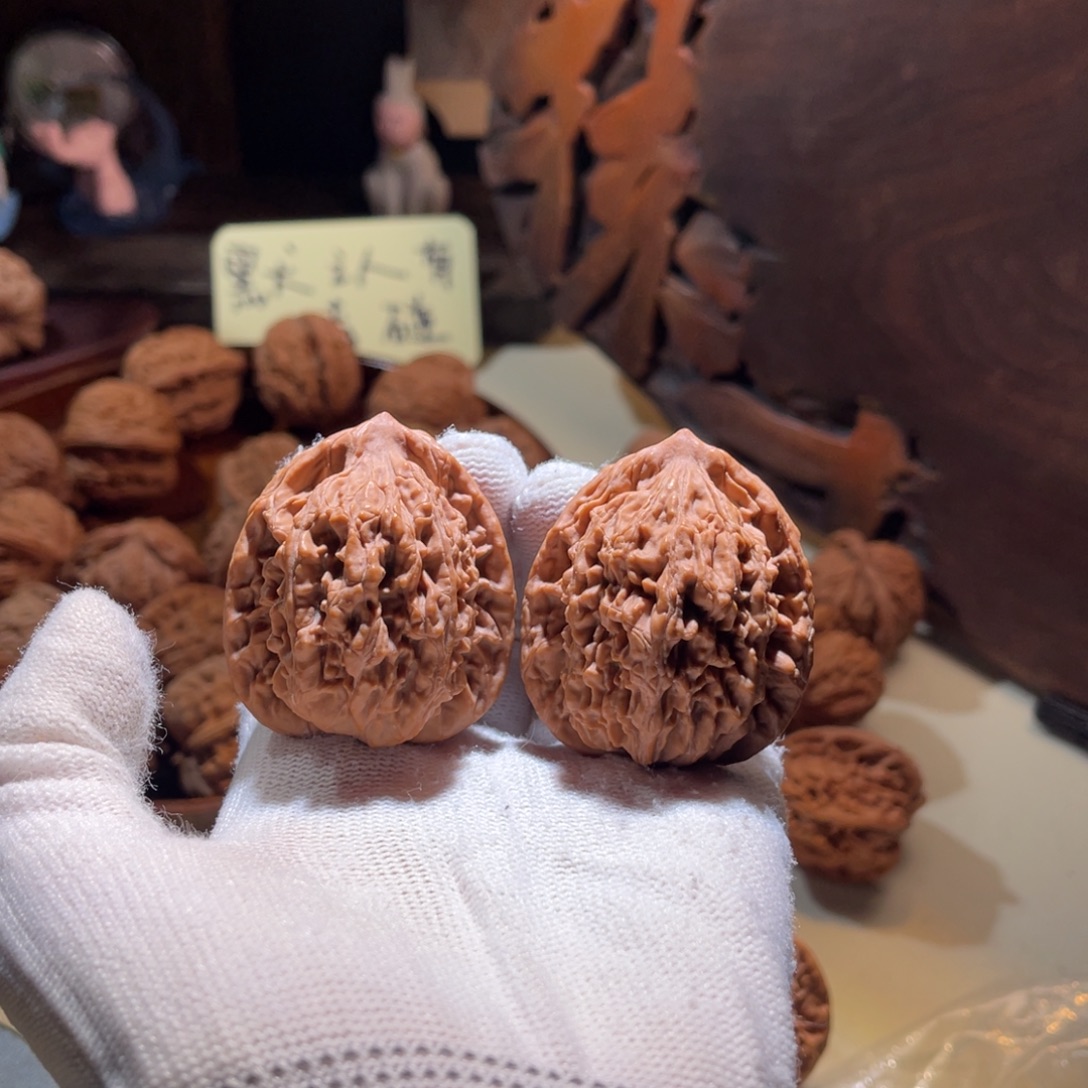 把件文玩核桃41虎头有瑕疵