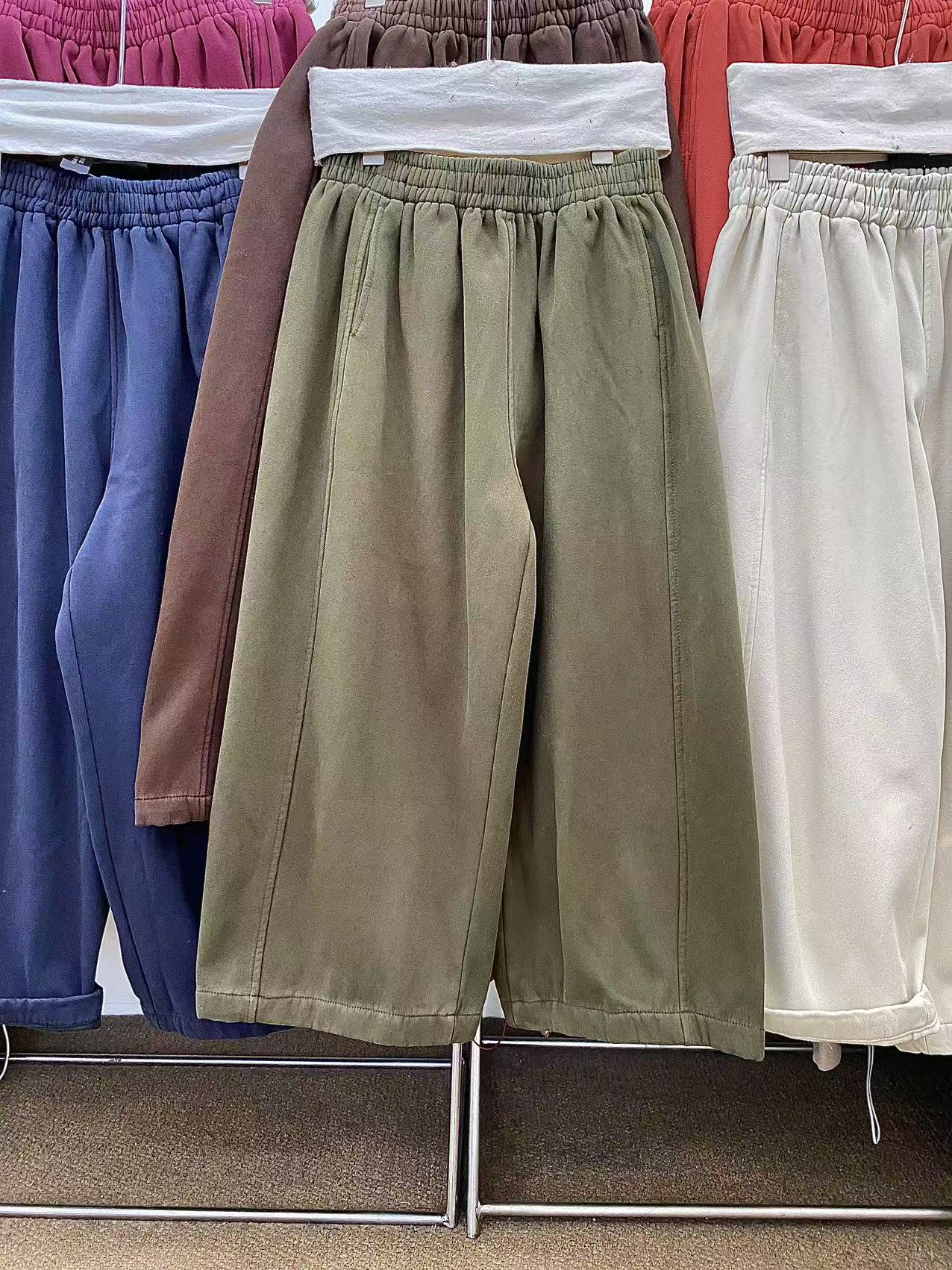 XJM#A197 FL 日系阔腿休闲裤-加绒 12-05