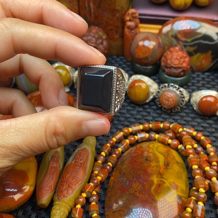 玛瑙/玉髓戒指合金