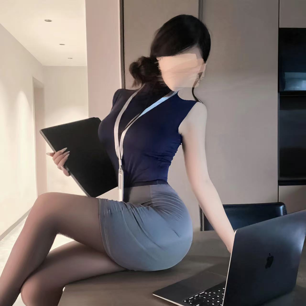 ol姐姐 性感网红拍照显瘦御姐连衣裙