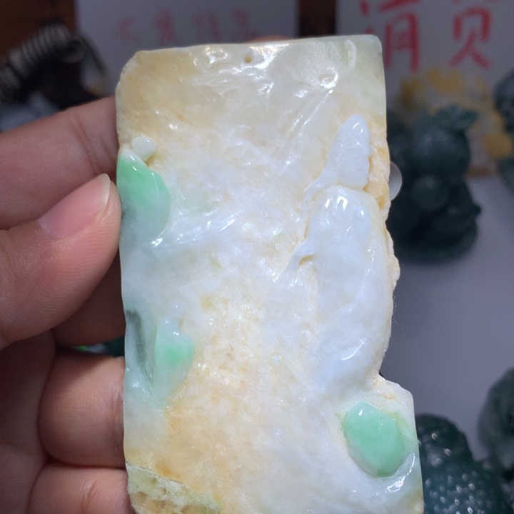 翡翠颈饰未镶嵌保真天然A货翡翠