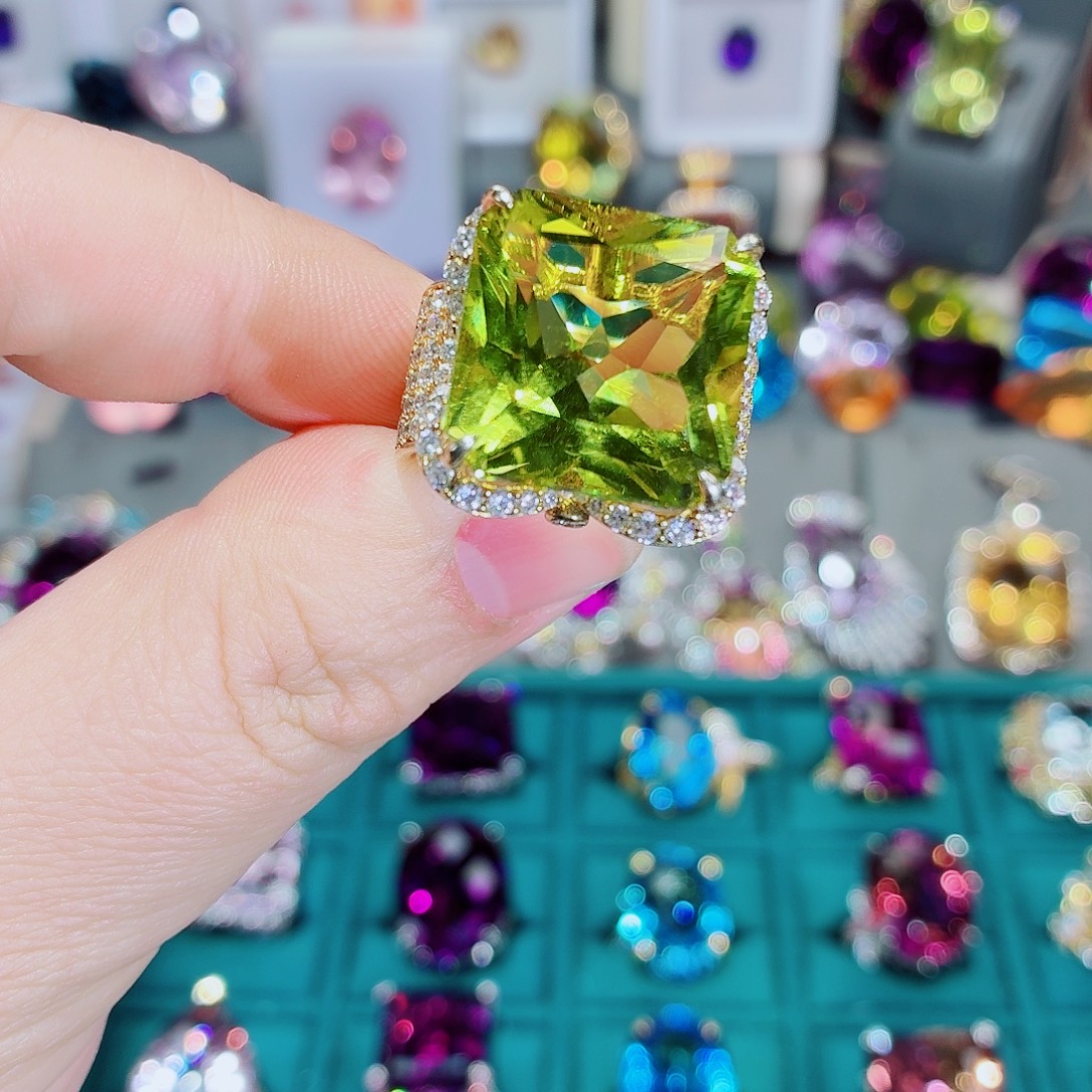 水晶银S925镶嵌戒指