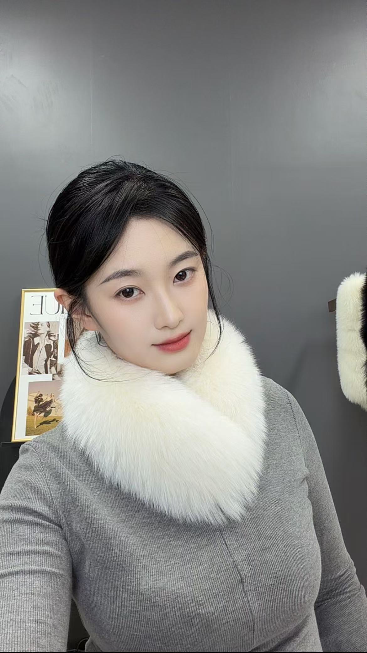 狐狸毛围巾冬季女百搭皮草大毛领双面毛绒保暖毛领围脖围脖真毛