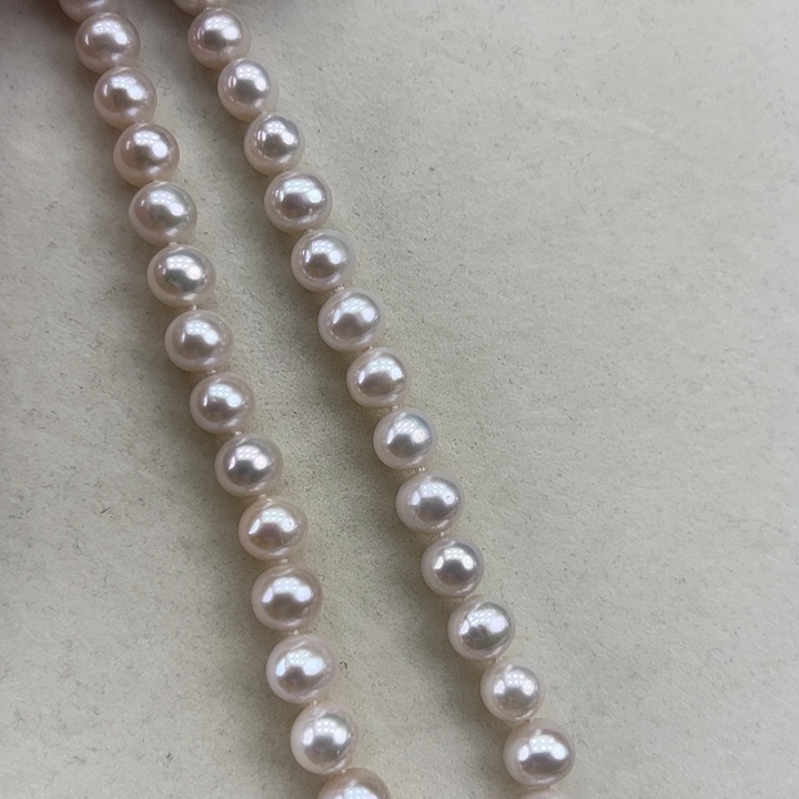 淡水珍珠银S925镶嵌颈饰➕8.9高品极光炫彩