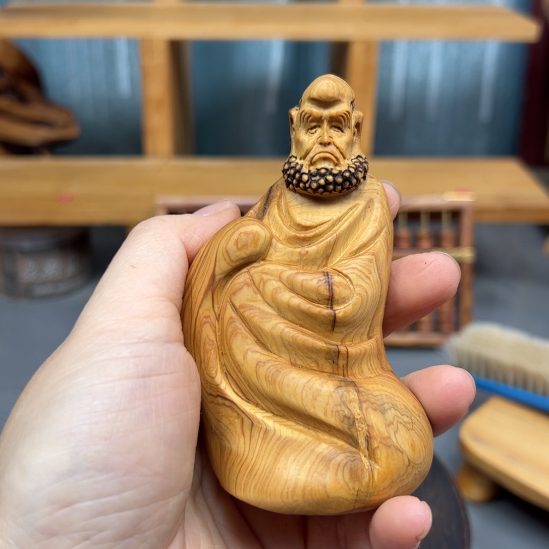 柏木崖柏木摆件手把件，19