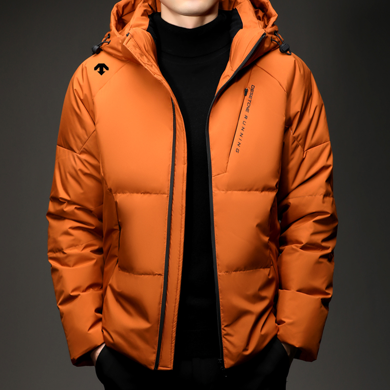 奥莱撤柜迪桑家2025冬季新款羽绒服男短款高端时尚白鸭绒保暖外套