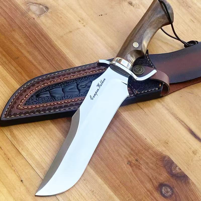 狼牙-沙铁木削皮手工刀露营户外刀多功能家用刀野营刀野外刀锋利