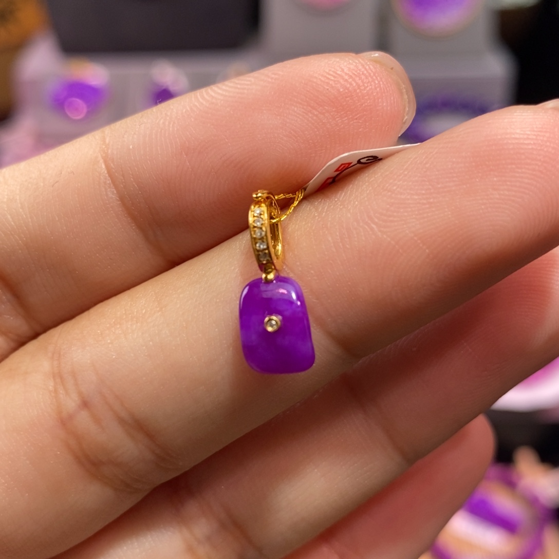 苏纪石（舒俱来）18K金镶嵌吊坠(不含链)