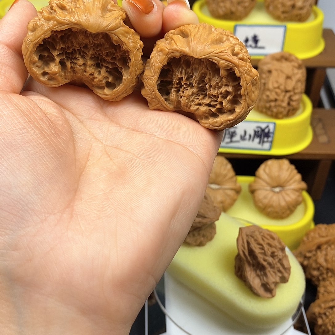 核桃聚宝盆 文玩/木作/... 文玩把件