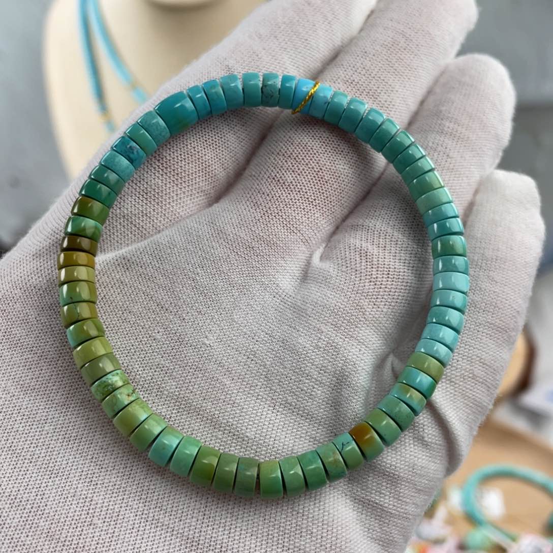 绿松石手链未镶嵌精品药片卡5.5
