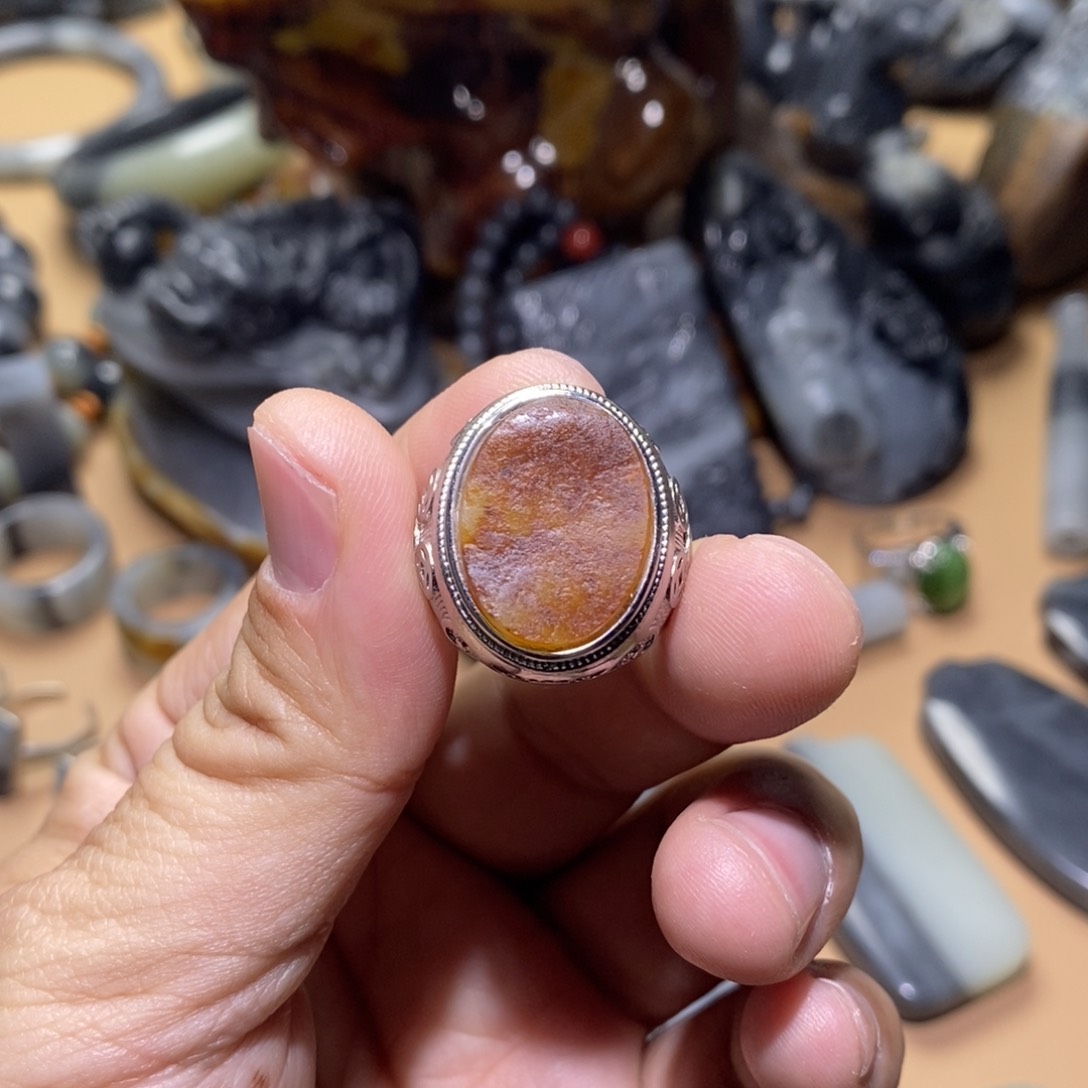 和田玉戒指合金戒指