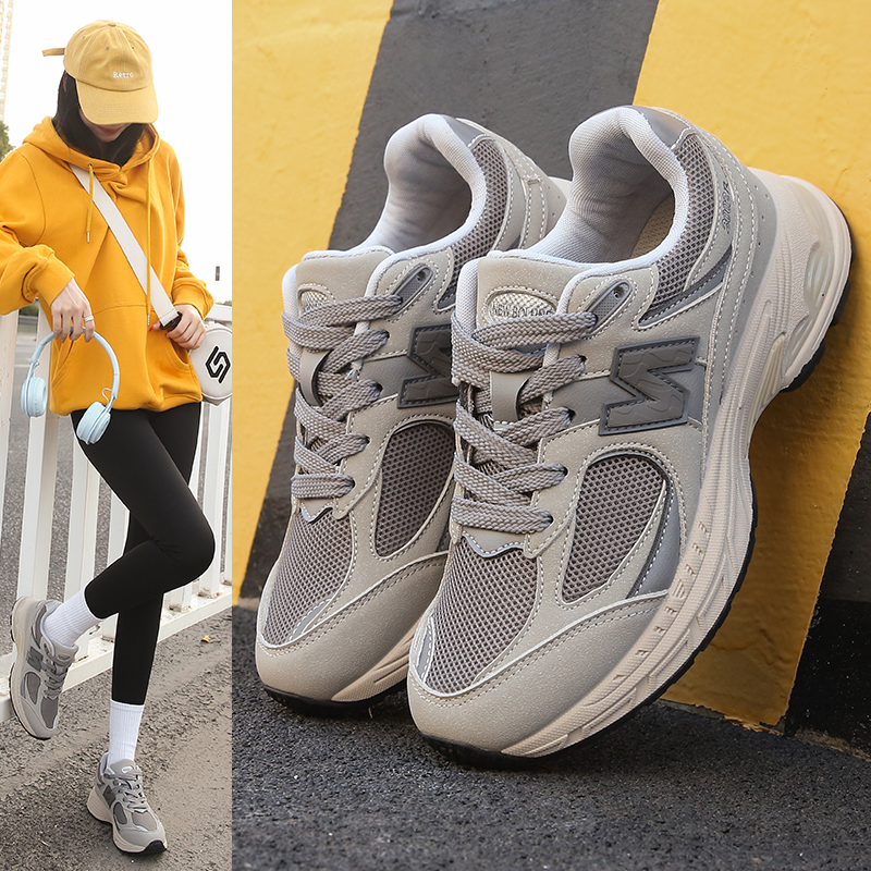 NEW BOLUNE/新百伦男鞋2002元祖灰运动鞋老爹冬季加绒女鞋情侣款