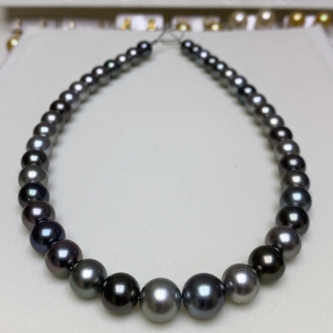 银S925镶嵌海水珍珠莫兰迪珍珠项链