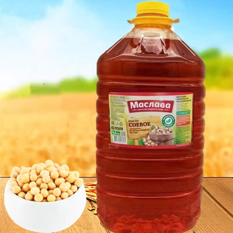 豆油玛斯拉娃笨榨大豆油4.6L桶家用食用植物油