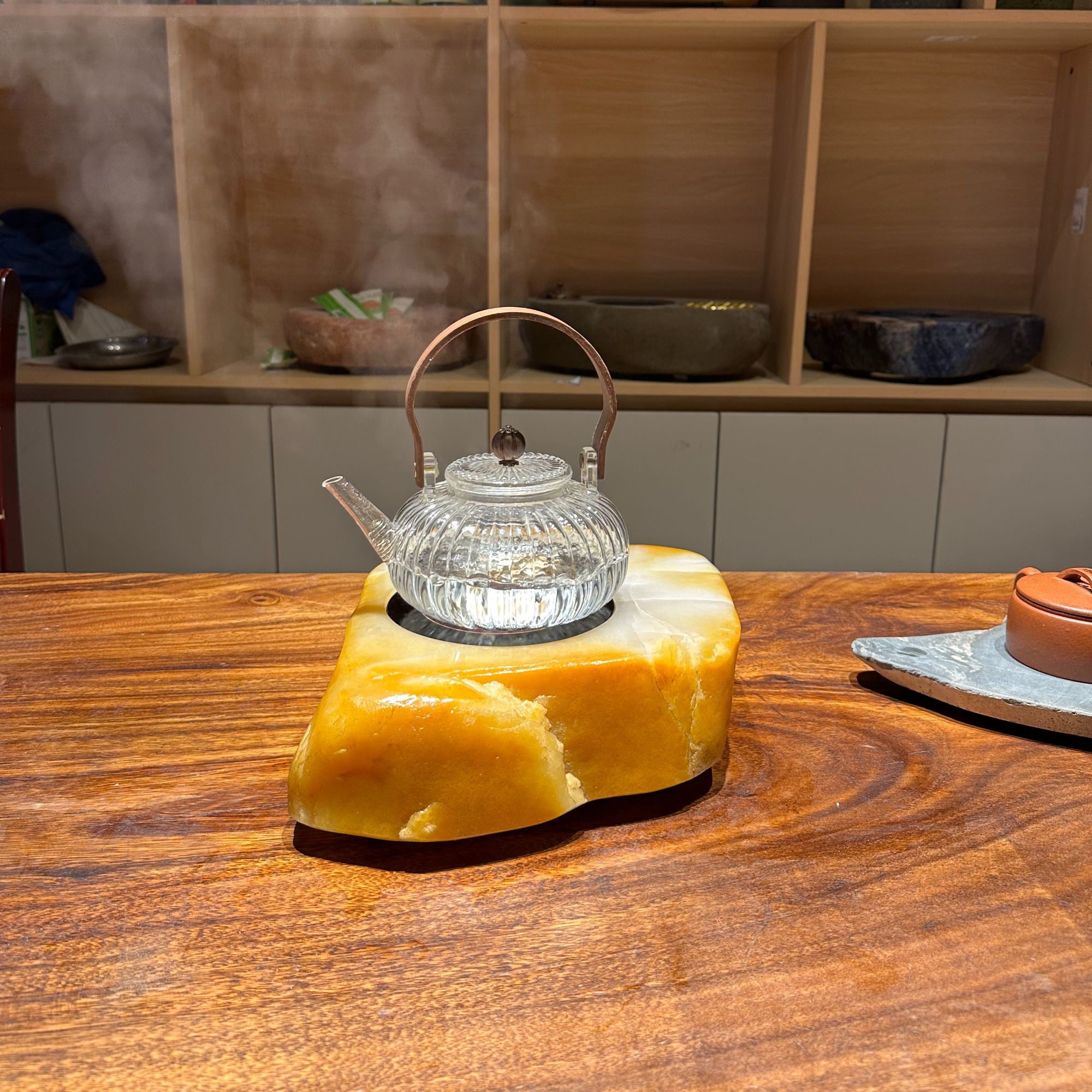 手工茶炉石头茶炉煮茶器电陶炉煮茶器家用茶道烧水创意耐热